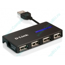 Карманный USB 2.0 концентратор D-Link DUB-104 в Тамбове, USB хаб DLink DUB104 (Тамбов)