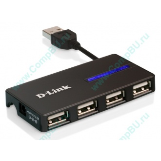 Карманный USB 2.0 концентратор D-Link DUB-104 в Тамбове, USB хаб DLink DUB104 (Тамбов)